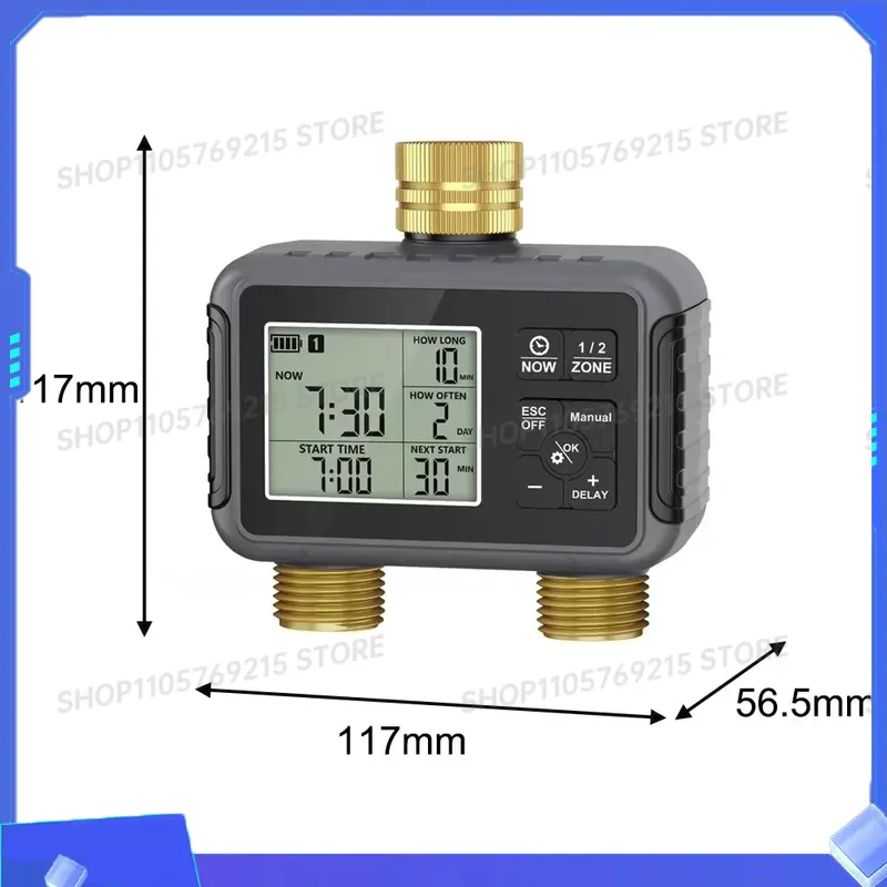 Timer Dual Outlet - Timer Irrigazione Intelligente per Giardino, Impermeabile,